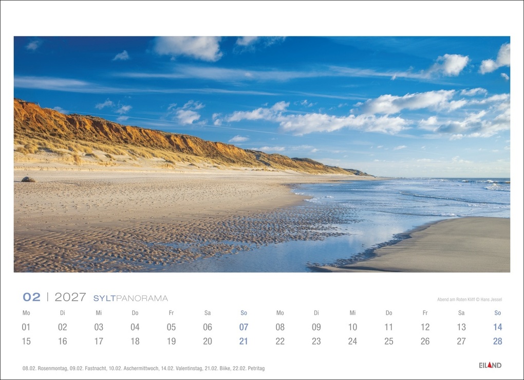 Weitere Ansicht: Sylt Panorama-Postkartenkalender 2027 - Hans Jessel