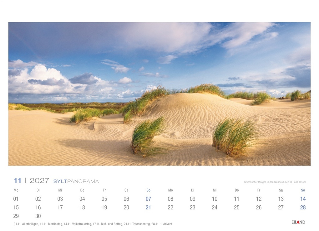 Weitere Ansicht: Sylt Panorama-Postkartenkalender 2027 - Hans Jessel