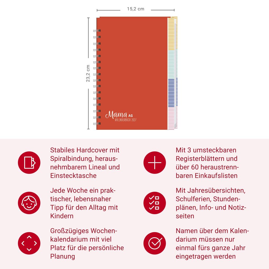 Weitere Ansicht: Mama AG Familienplaner Buch A5 2027