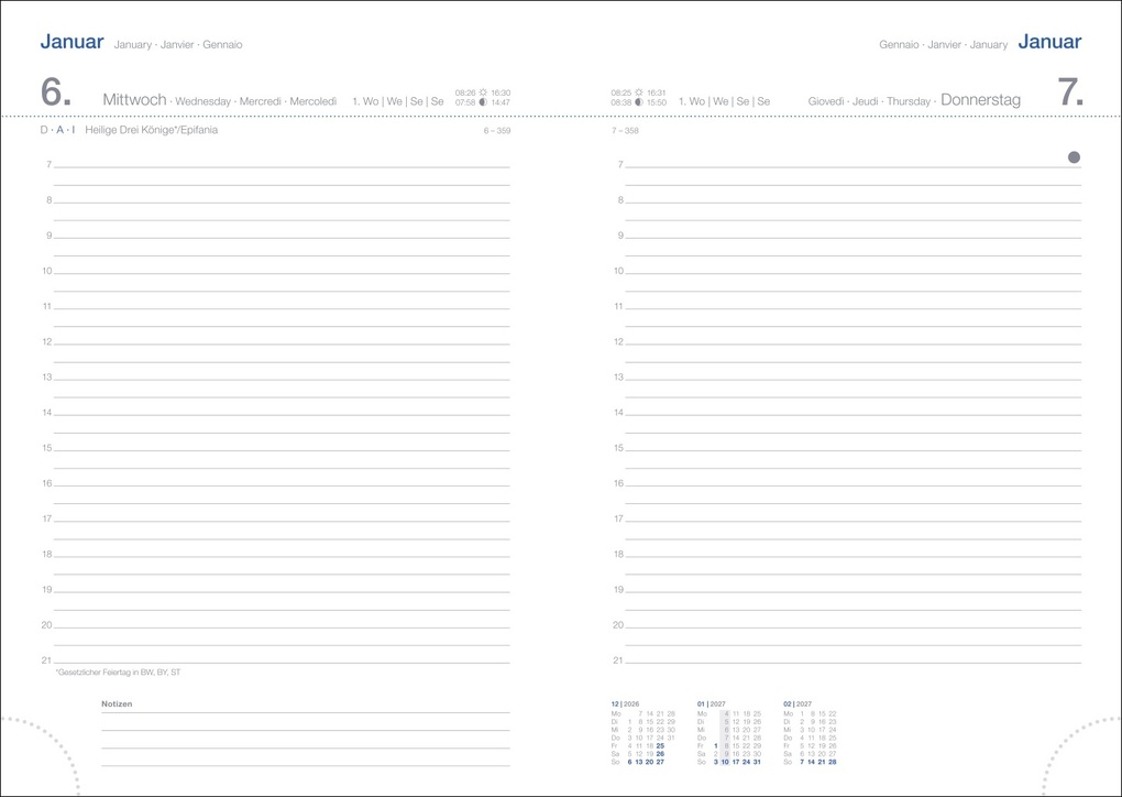 Weitere Ansicht: Tages-Cheftimer A5, rot 2027