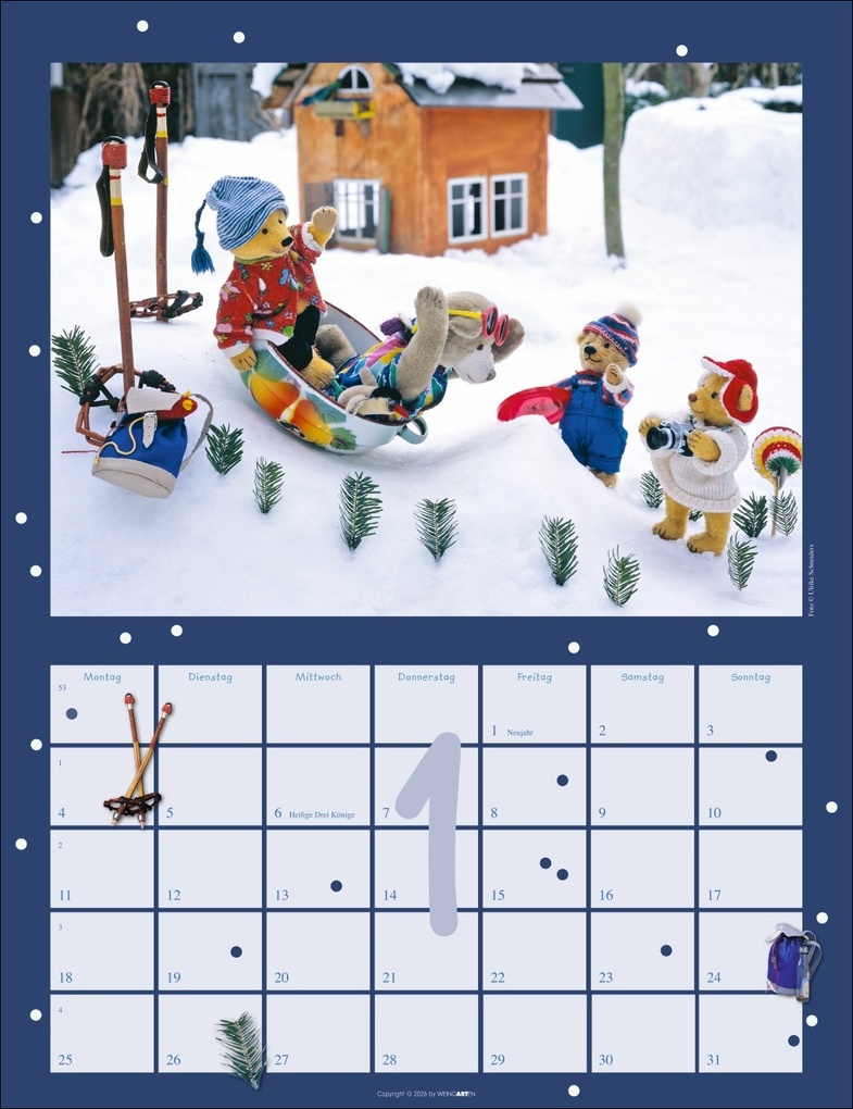 Weitere Ansicht: Teddybären Kalender 2027 | Gisela Hofmann