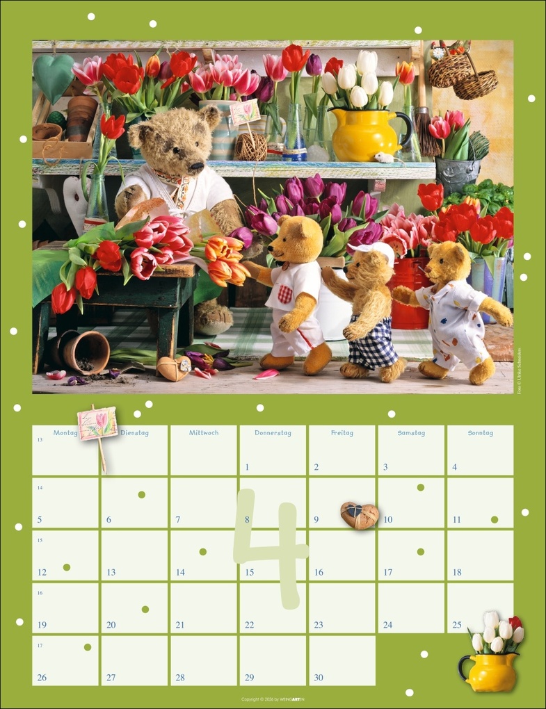 Weitere Ansicht: Teddybären Kalender 2027 | Gisela Hofmann