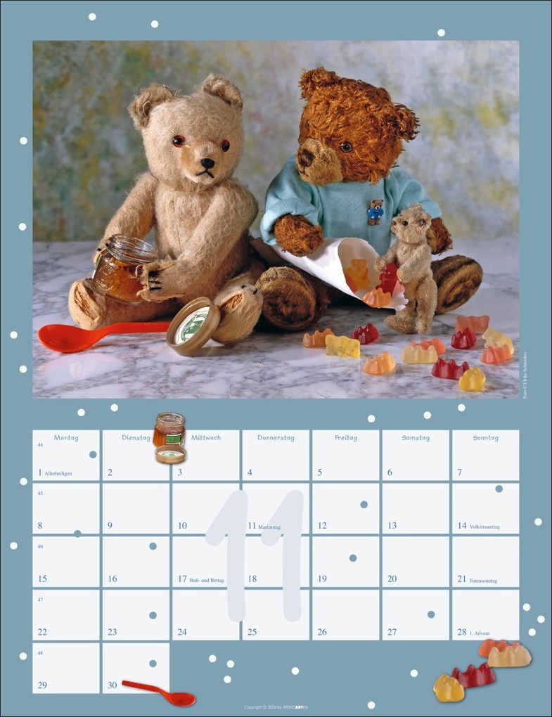 Weitere Ansicht: Teddybären Kalender 2027 | Gisela Hofmann