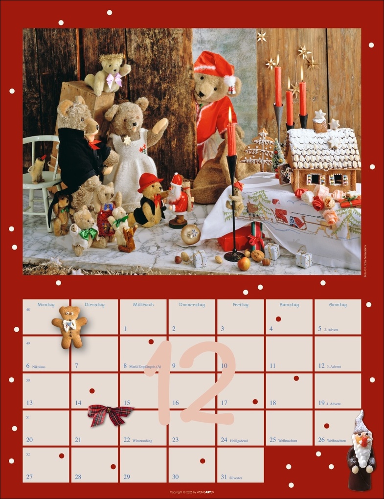 Weitere Ansicht: Teddybären Kalender 2027 | Gisela Hofmann