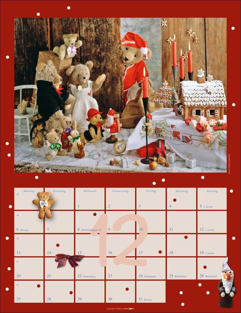 Weitere Ansicht: Teddybären Kalender 2027 | Gisela Hofmann