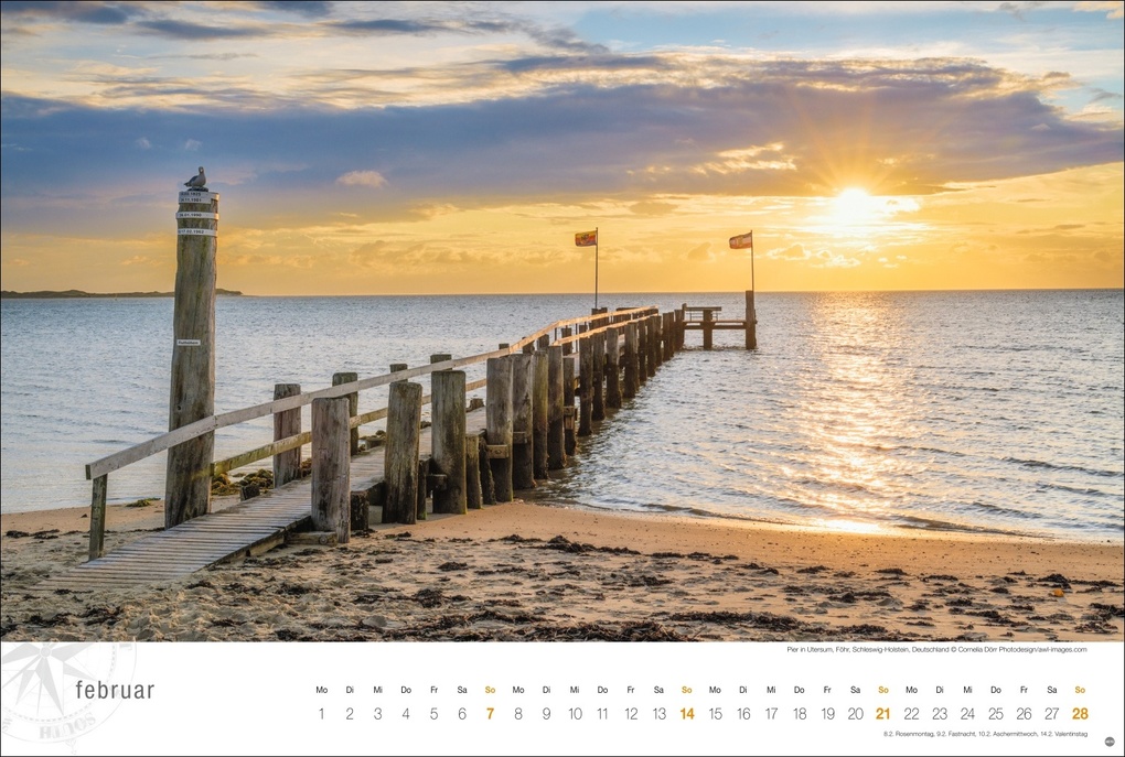 Weitere Ansicht: Nordsee Globetrotter Kalender 2027 - Von frischem Wind und weiten Stränden