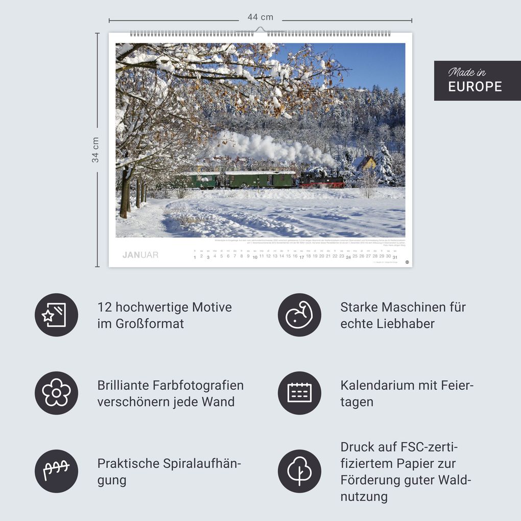 Weitere Ansicht: Eisenbahn-Romantik Posterkalender 2027