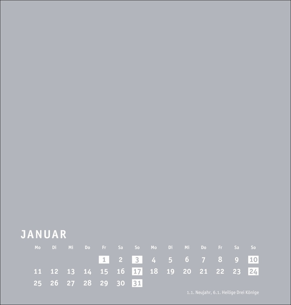 Weitere Ansicht: Premium-Bastelkalender silbergrau mittel 2027