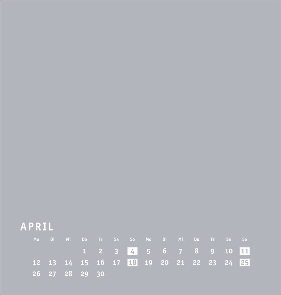 Weitere Ansicht: Premium-Bastelkalender silbergrau mittel 2027