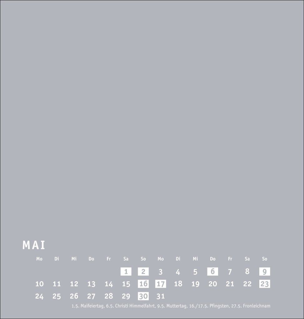 Weitere Ansicht: Premium-Bastelkalender silbergrau mittel 2027