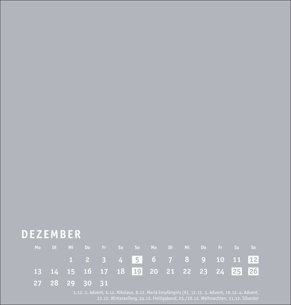 Weitere Ansicht: Premium-Bastelkalender silbergrau mittel 2027