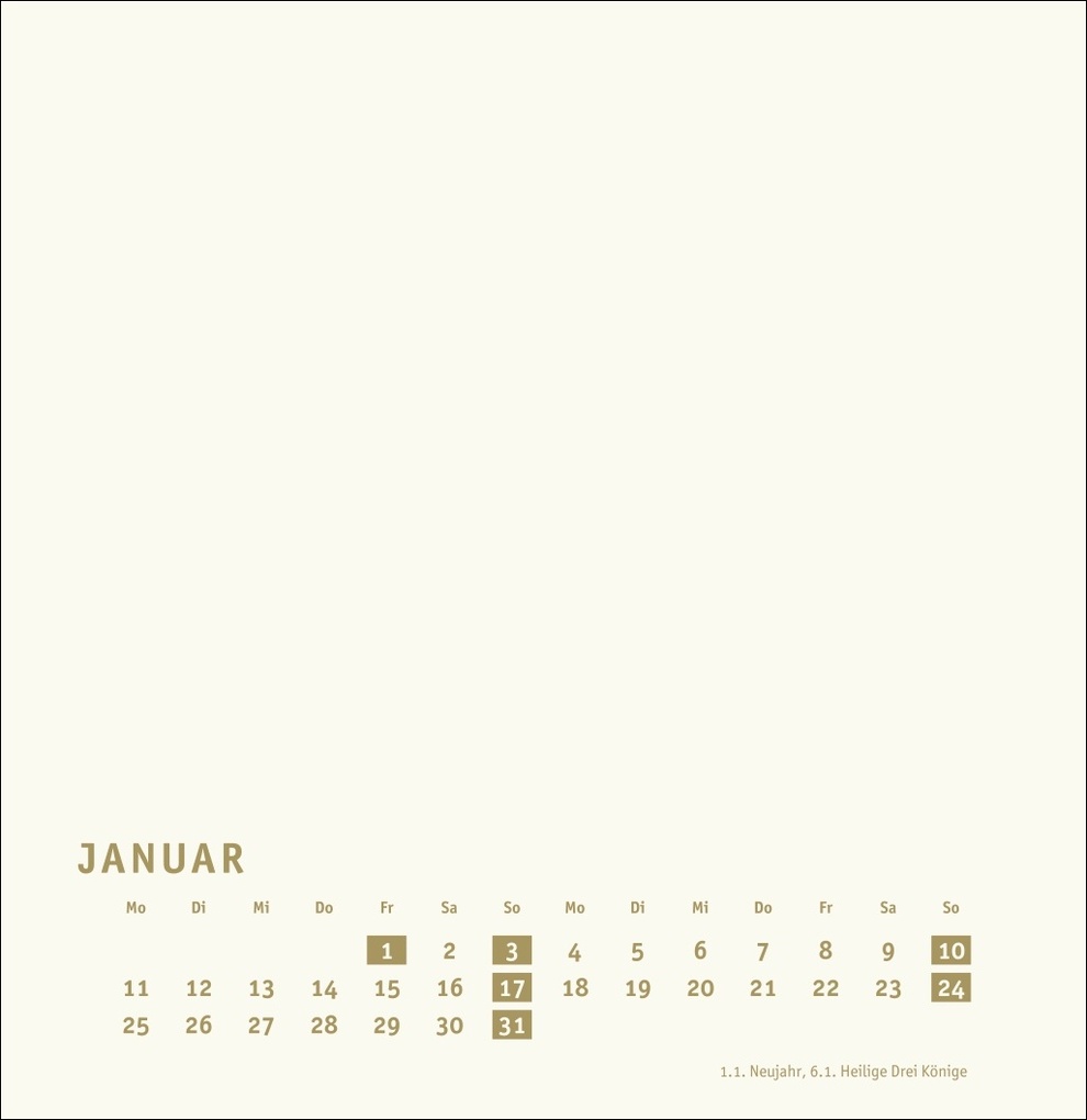 Weitere Ansicht: Premium-Bastelkalender gold groß 2027