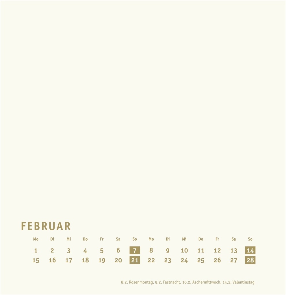 Weitere Ansicht: Premium-Bastelkalender gold groß 2027