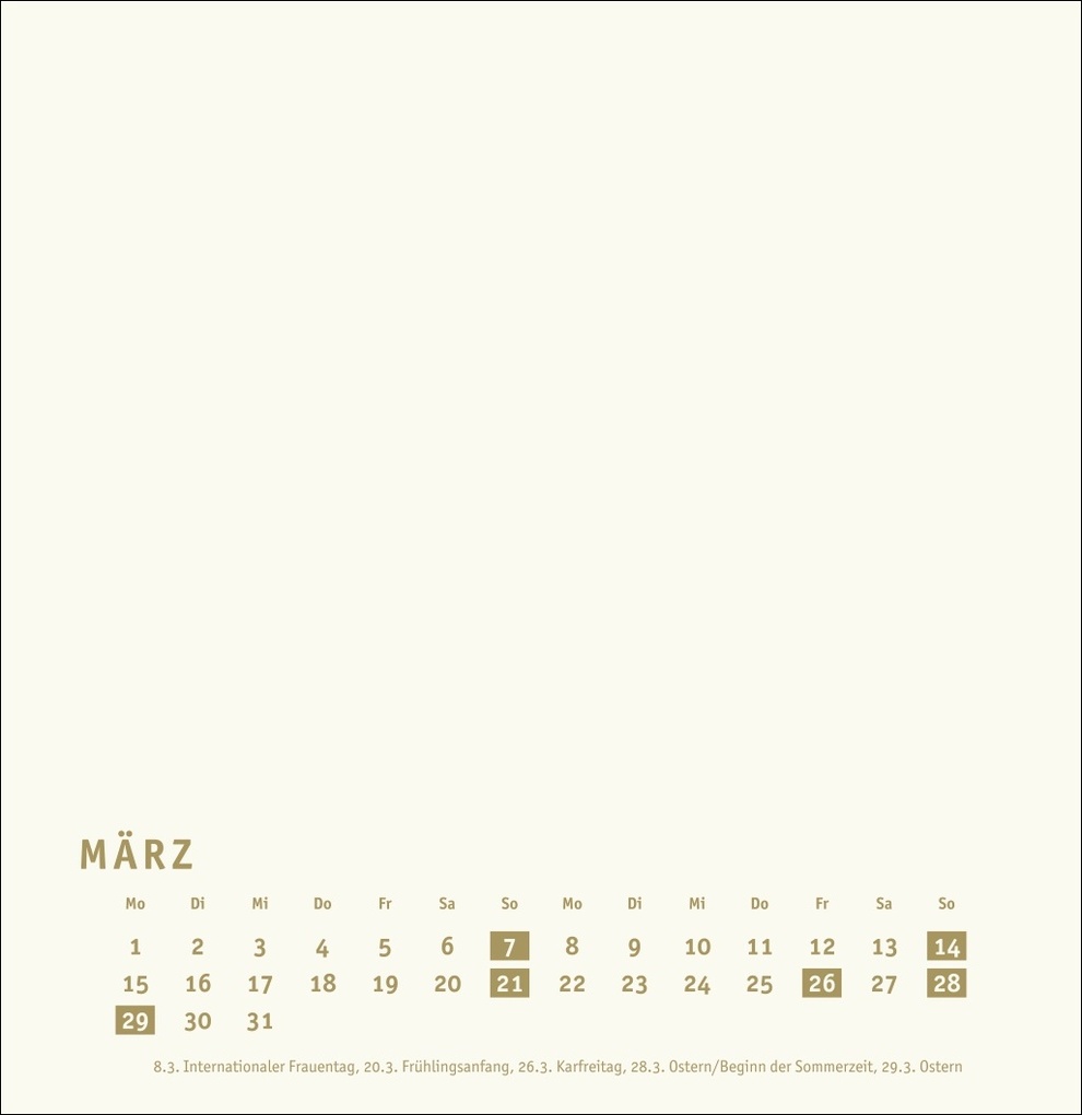 Weitere Ansicht: Premium-Bastelkalender gold groß 2027