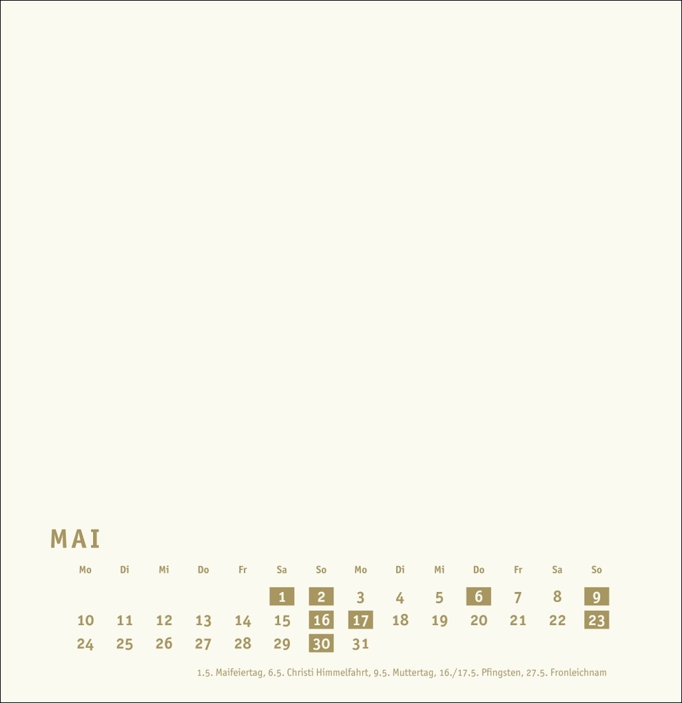 Weitere Ansicht: Premium-Bastelkalender gold groß 2027