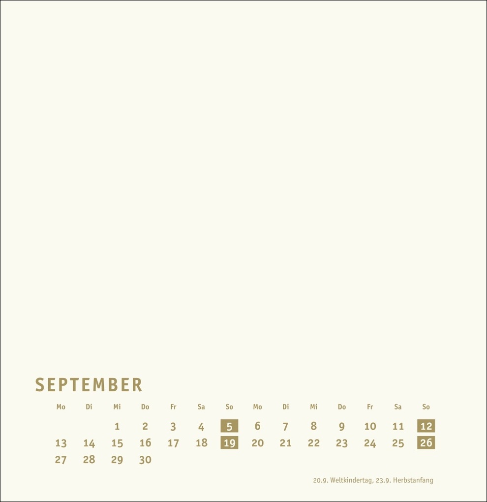 Weitere Ansicht: Premium-Bastelkalender gold groß 2027