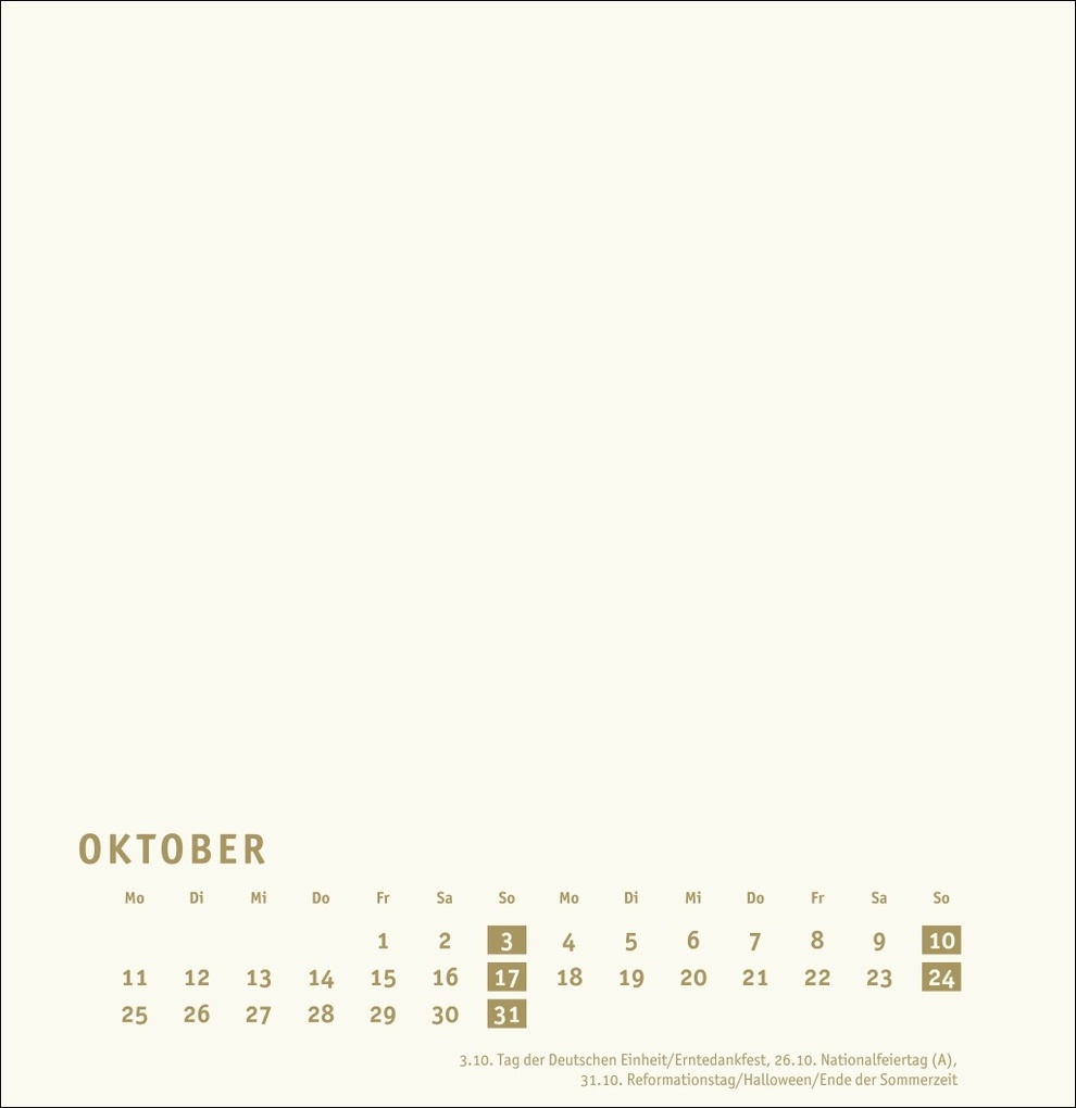 Weitere Ansicht: Premium-Bastelkalender gold groß 2027