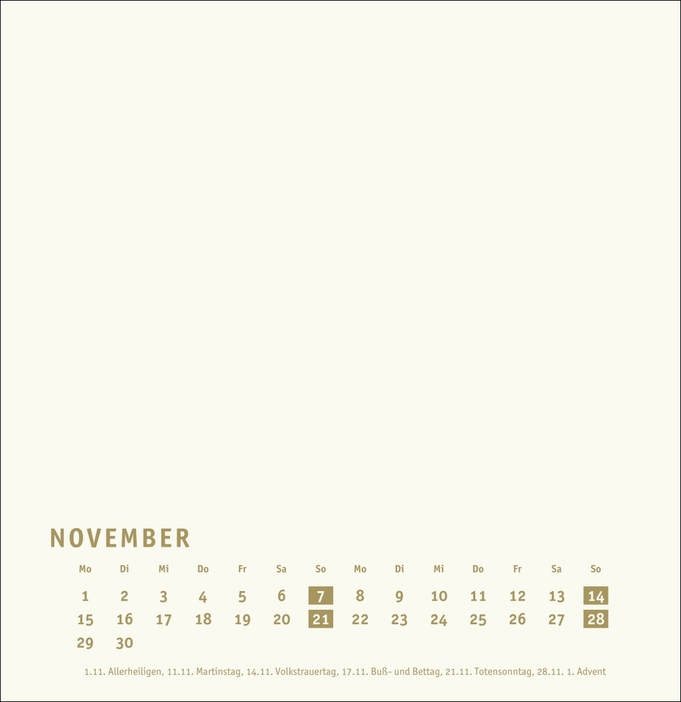 Weitere Ansicht: Premium-Bastelkalender gold groß 2027