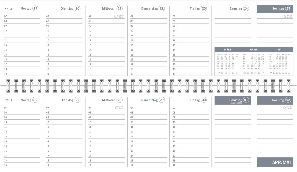 Weitere Ansicht: times&more Petrol Wochenquerplaner 2027