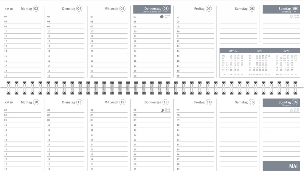 Weitere Ansicht: times&more Petrol Wochenquerplaner 2027
