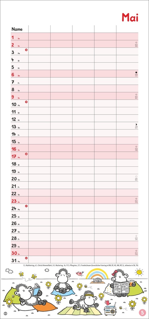 Weitere Ansicht: sheepworld Familienplaner 2027