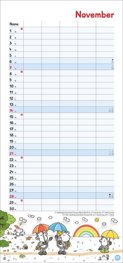 Weitere Ansicht: sheepworld Familienplaner 2027