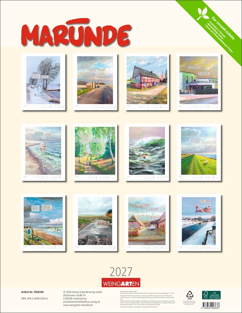 Weitere Ansicht: Marunde Kalender 2027 | Wolf-Rüdiger Marunde