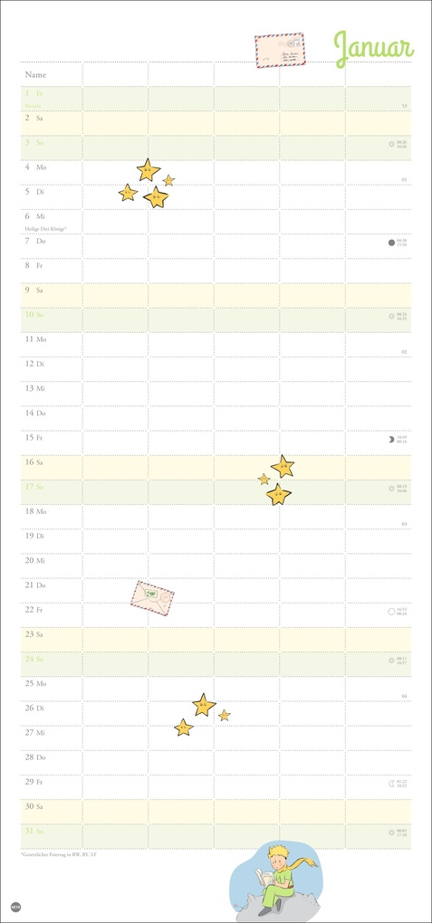 Weitere Ansicht: Der Kleine Prinz Familienplaner 2027