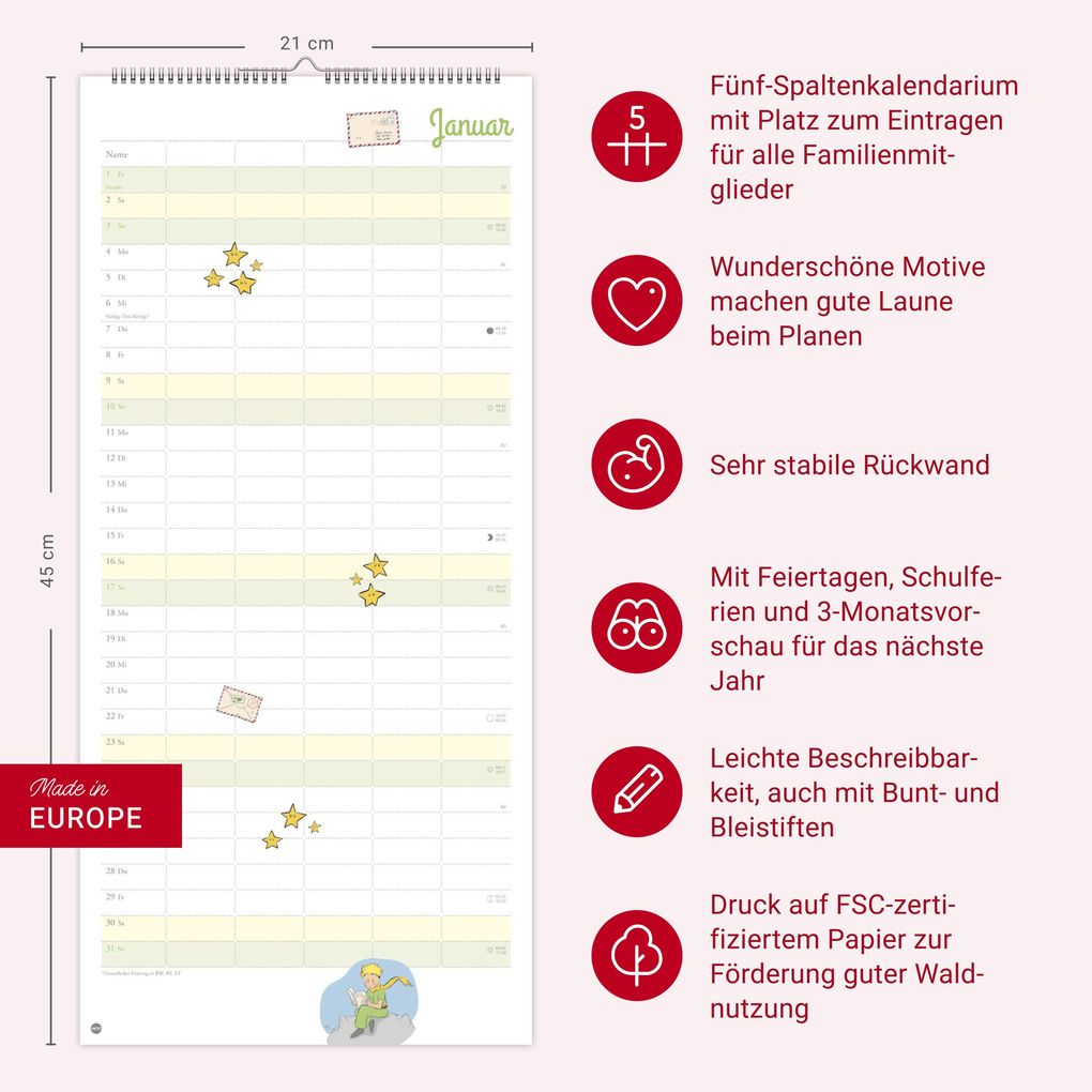 Weitere Ansicht: Der Kleine Prinz Familienplaner 2027