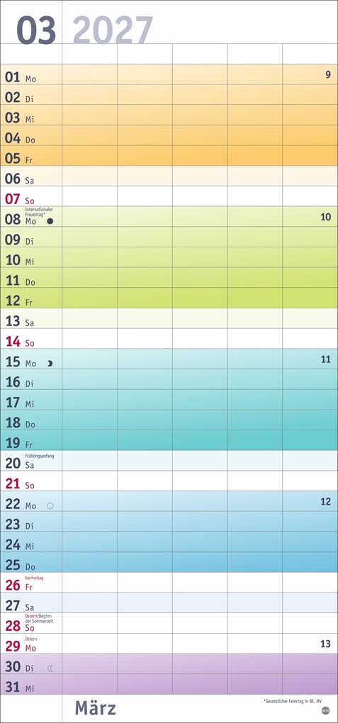 Weitere Ansicht: Bunte Wochen Familienplaner 2027