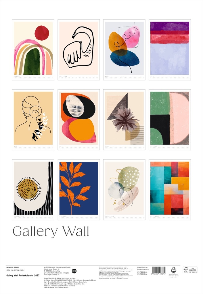 Weitere Ansicht: Gallery Wall Posterkalender 2027