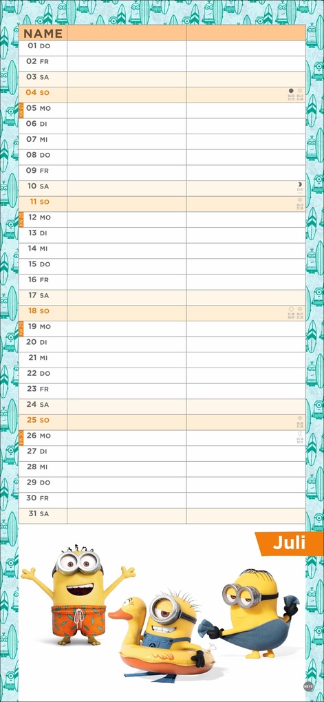 Weitere Ansicht: Minions Planer für zwei 2027