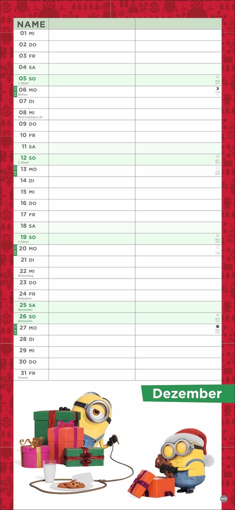 Weitere Ansicht: Minions Planer für zwei 2027