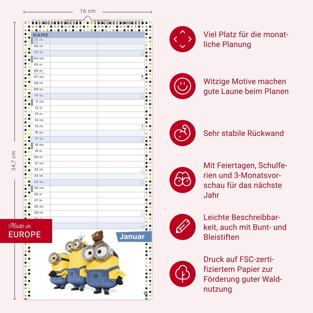 Weitere Ansicht: Minions Planer für zwei 2027