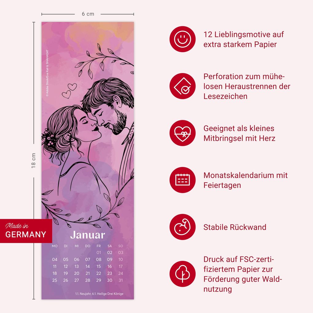 Weitere Ansicht: Romance Lesezeichen & Kalender 2027