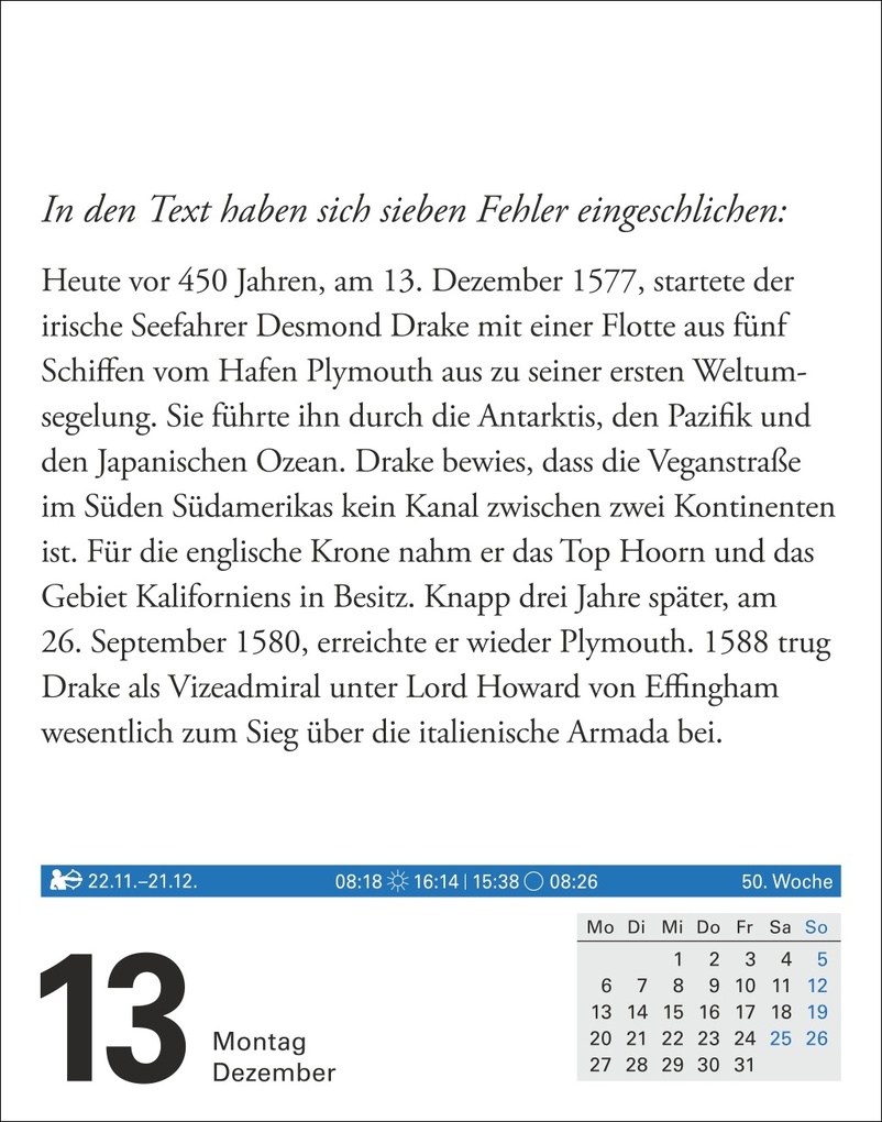 Weitere Ansicht: Wissen Tagesabreißkalender 2027 - Quizfragen aus Geschichte, Politik, Kultur, Technik und Sport | Berthold Budde
