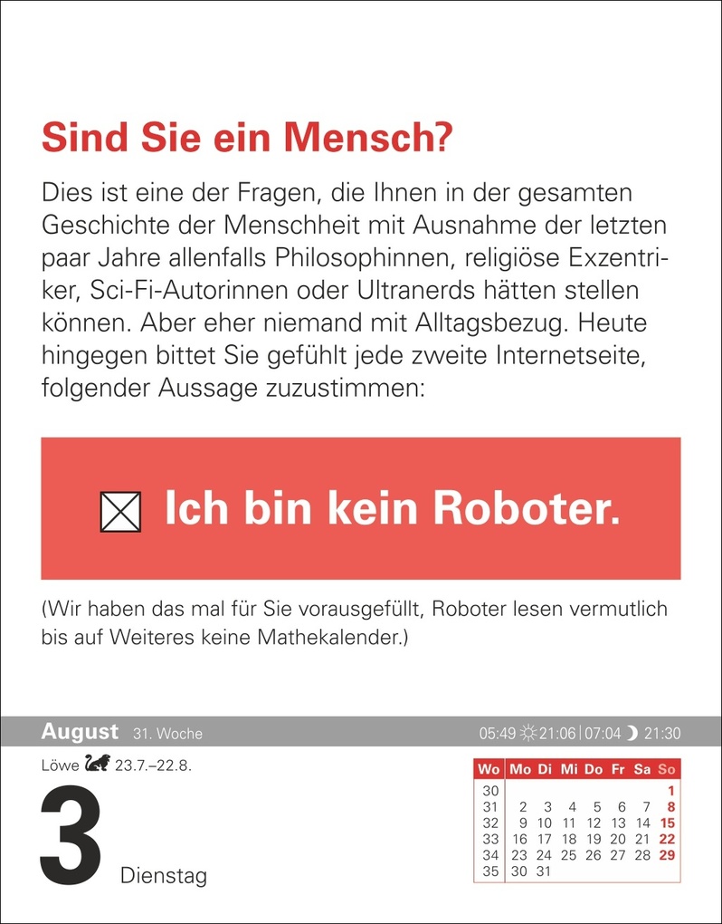 Weitere Ansicht: Der Mathematik-Kalender Tagesabreißkalender 2027 - Nachts teile ich heimlich durch Null | Matthias Delbrück, Carsten Heinisch