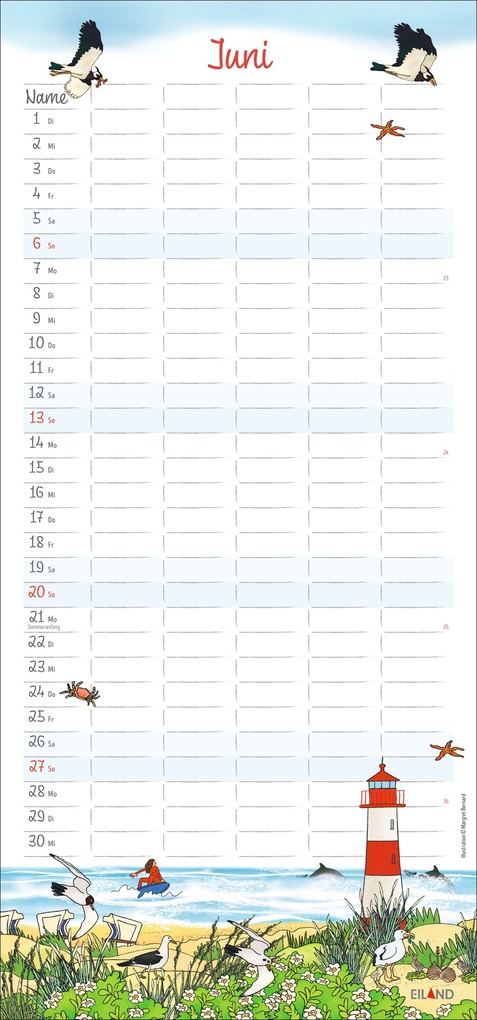 Weitere Ansicht: Der Sylter Familienplaner 2027 - Margret Bernard