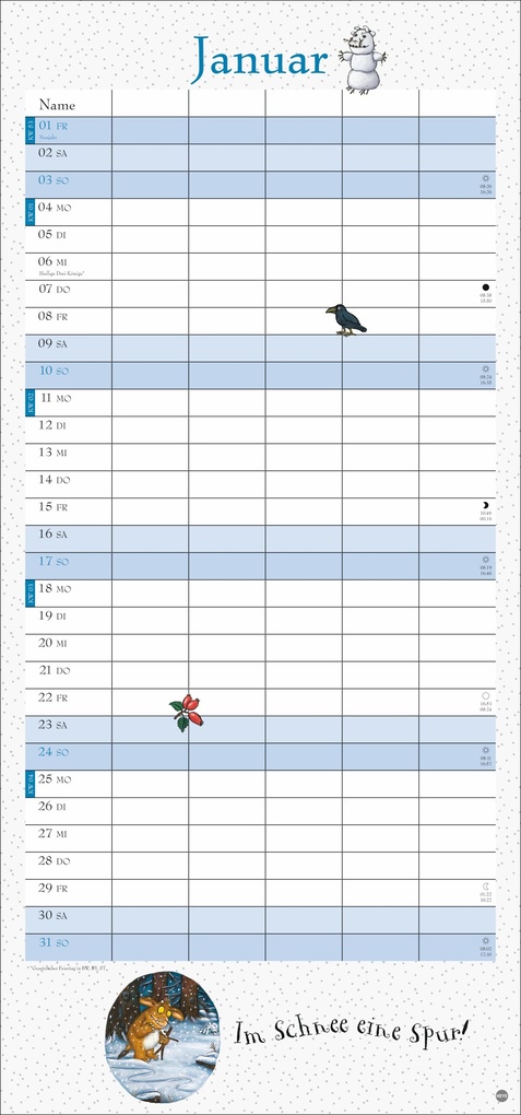 Weitere Ansicht: Der Grüffelo Familienplaner 2027 | Julia Donaldson