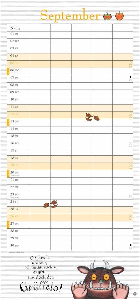 Weitere Ansicht: Der Grüffelo Familienplaner 2027 | Julia Donaldson