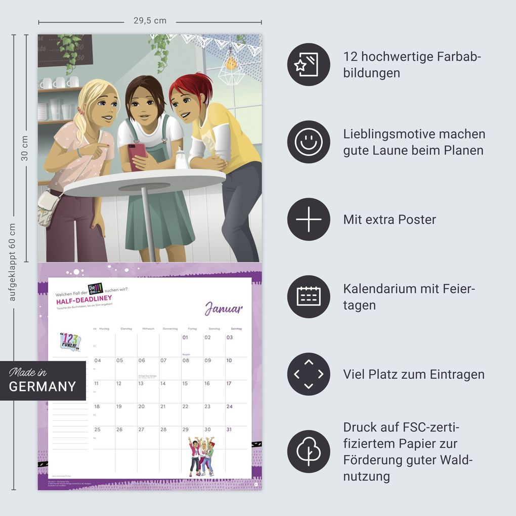 Weitere Ansicht: Die drei !!! Broschurkalender 2027