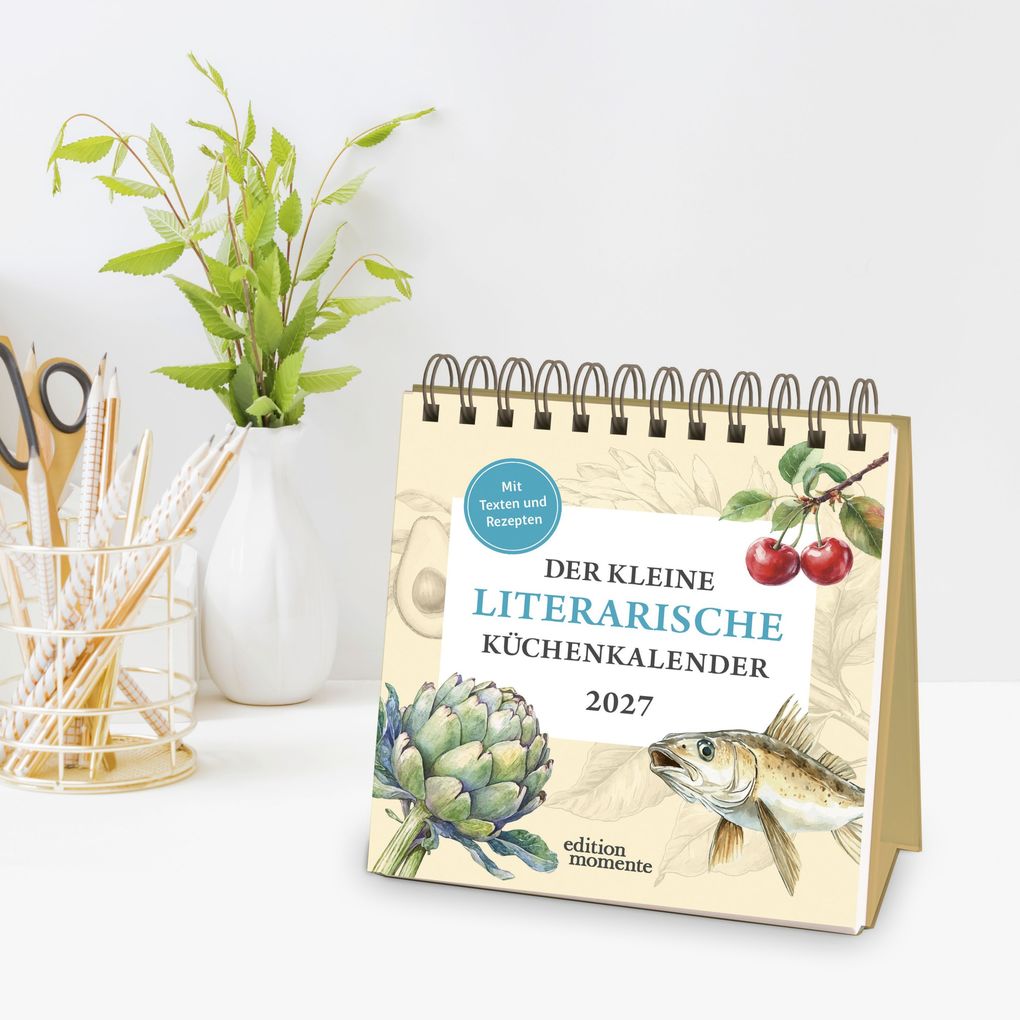 Weitere Ansicht: Der kleine literarische Küchenkalender Premium-Postkartenkalender 2027 - Mit Texten und Rezepten