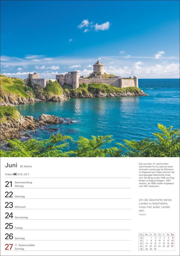 Weitere Ansicht: Bretagne und Normandie Wochenplaner 2027 - Eine Reise in 53 Bildern | Ulrike Issel