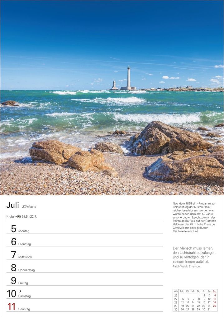 Weitere Ansicht: Bretagne und Normandie Wochenplaner 2027 - Eine Reise in 53 Bildern | Ulrike Issel