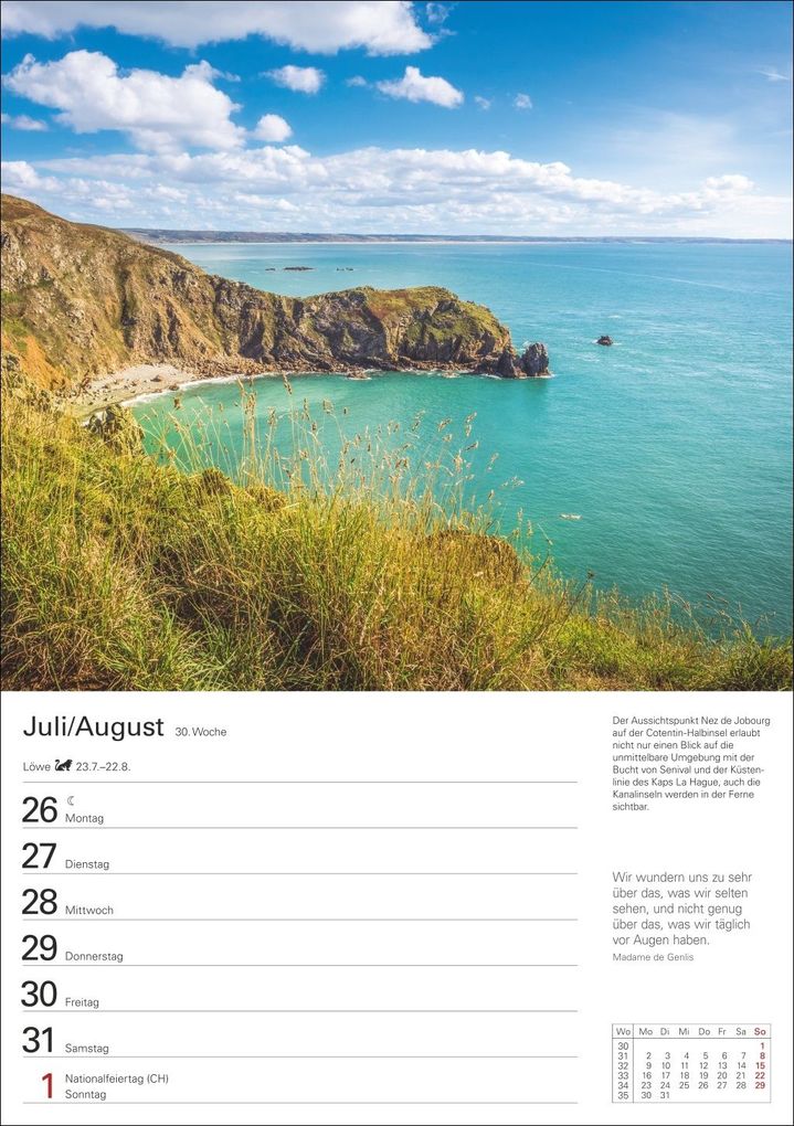 Weitere Ansicht: Bretagne und Normandie Wochenplaner 2027 - Eine Reise in 53 Bildern | Ulrike Issel