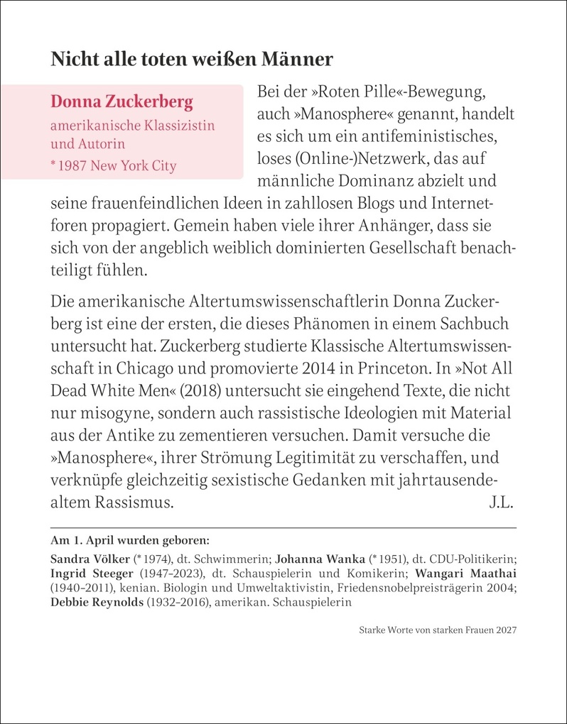 Weitere Ansicht: Starke Worte von starken Frauen Tagesabreißkalender 2027 | Brigitte Lotz, Martina Schnober-Sen, Anders Ulrike