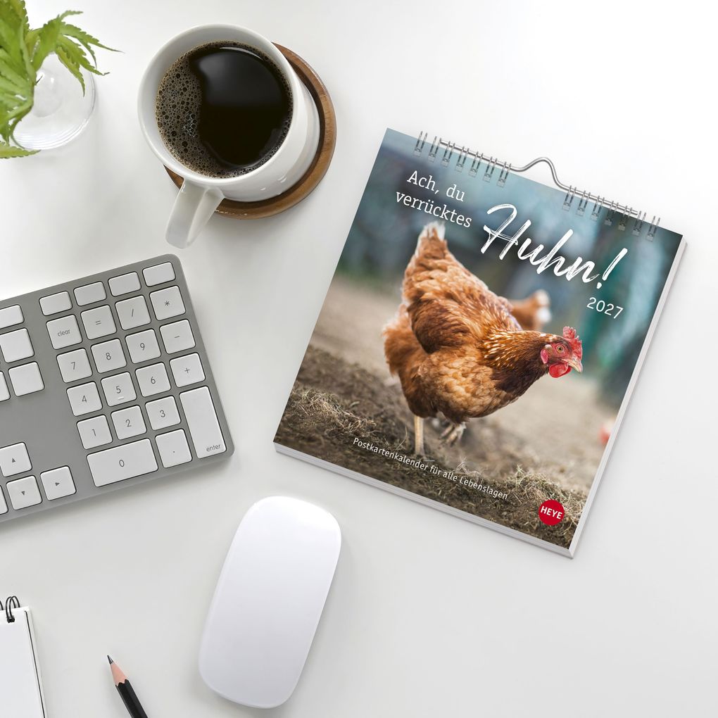 Weitere Ansicht: Hühner Postkartenkalender 2027 - Ach, du verrücktes Huhn!