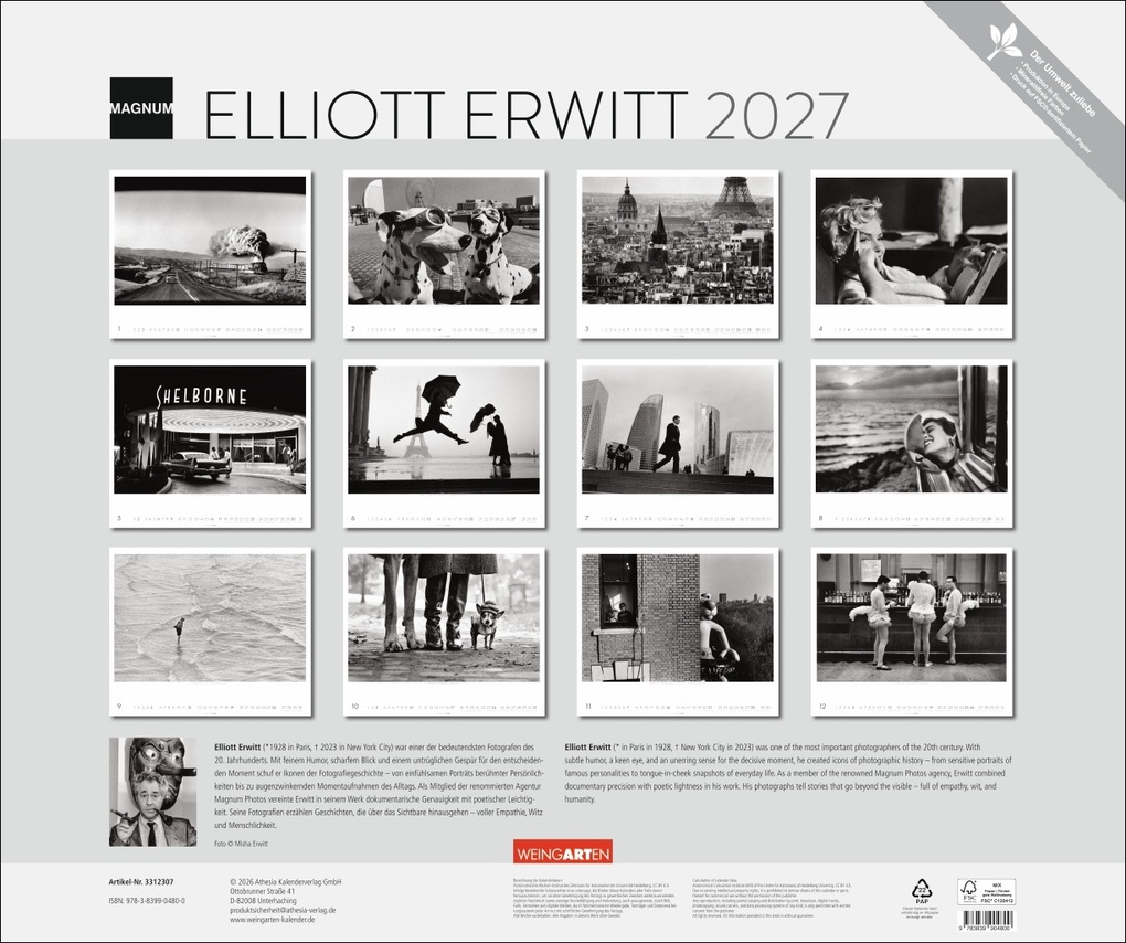 Weitere Ansicht: Magnum Photos - Elliott Erwitt Kalender 2027