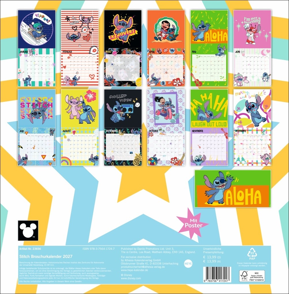 Weitere Ansicht: Stitch Broschurkalender 2027