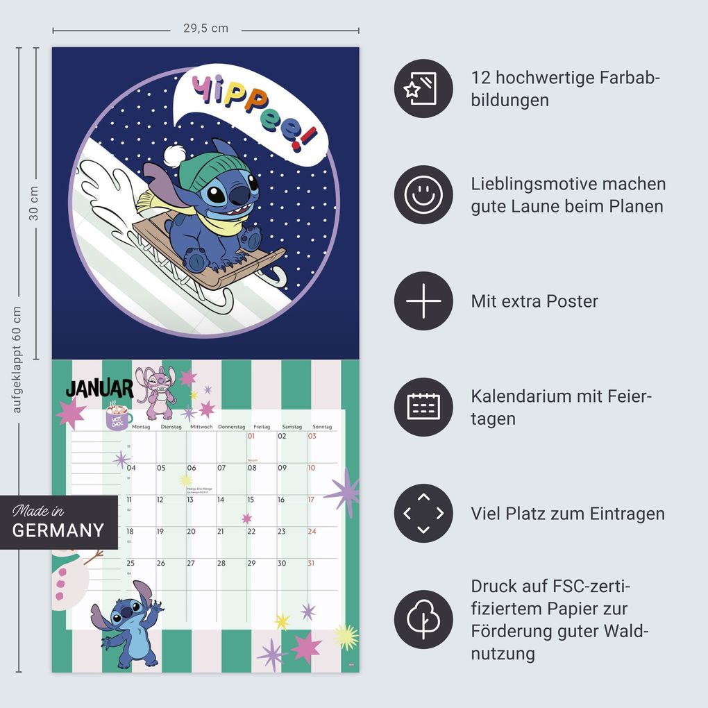 Weitere Ansicht: Stitch Broschurkalender 2027